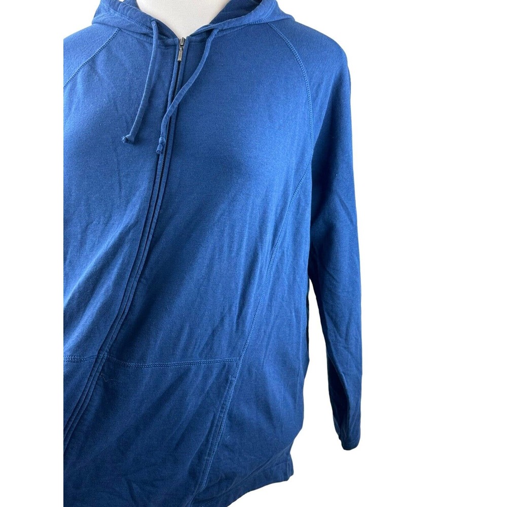J. Jill Soft Full Zip Hooded Sweatshirt Navy Blue Women's Plus Size 2X H14386 - Picture 5 of 13
